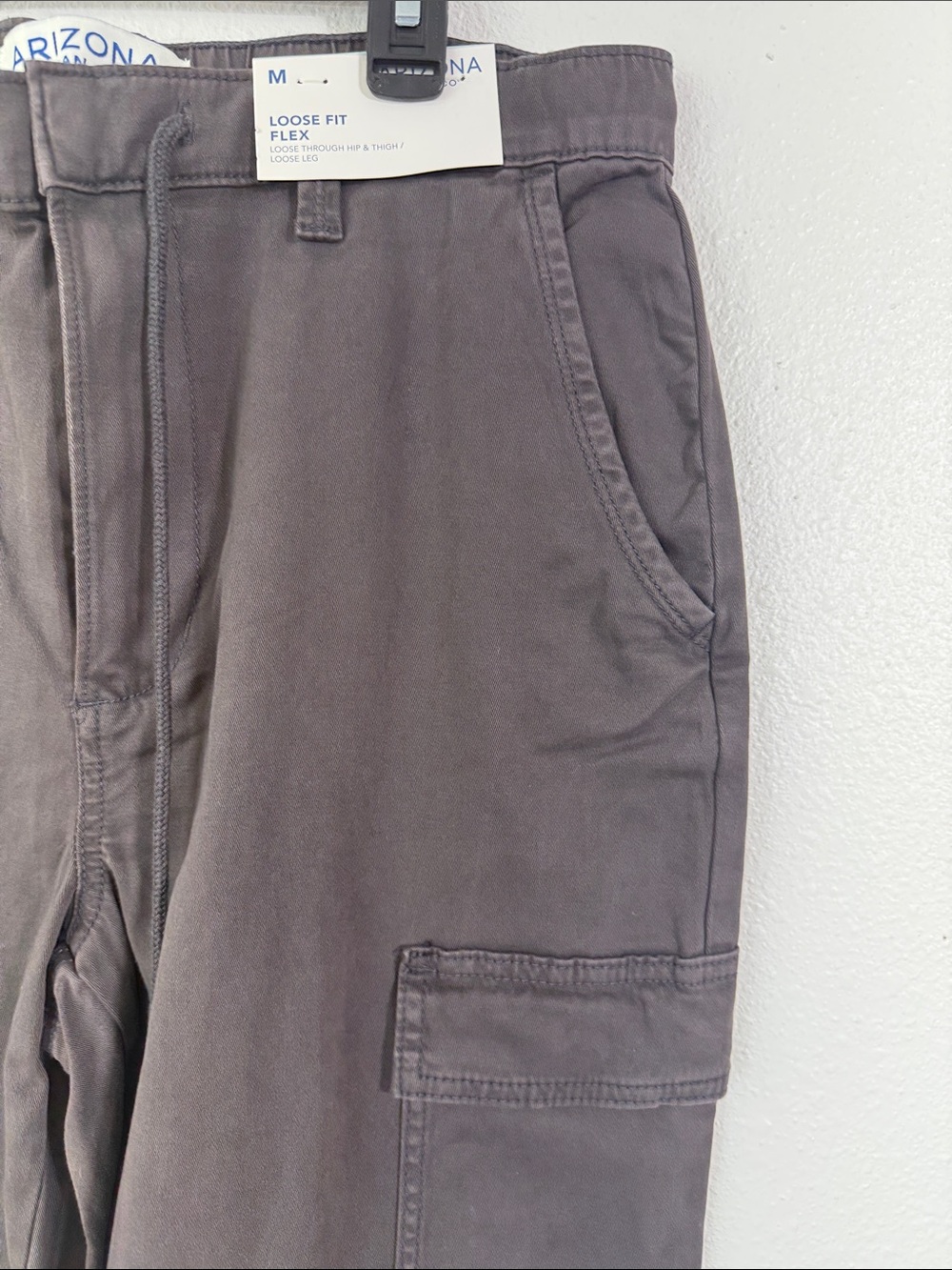 Arizona Jean Company Men's Cargo Pants in Charcoal Gray